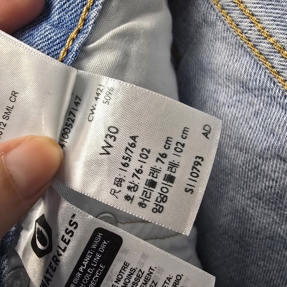 Levis 501 Rigid Blue Jean Shorts Buttonfly Raw Hem Casual Wardrobe staple basic - Picture 10 of 11